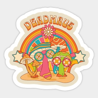 deadm mushroom band Sticker